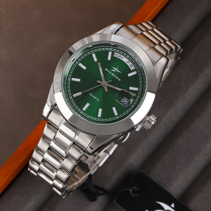 Fashion Watch Casual Clock for Men Business Daily Stainless Steel Quartz Wristwatch Clock Watch for Couples Father Gift