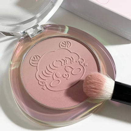 Dual gradient blush highlights natural nude makeup brightening cheeks purple blue female niche brand 2023 new