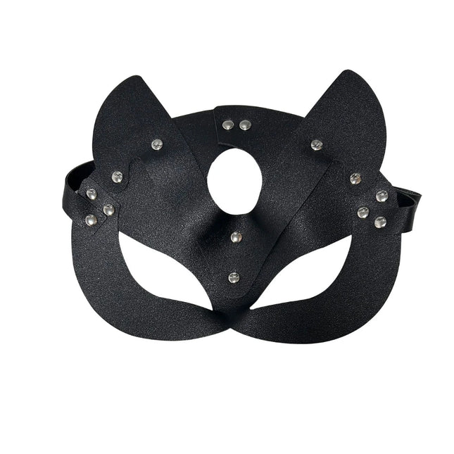 Sexy Women Leather Mask Gothic Cosplay Masquerade Ball Half Face Cat Mask Bdsm Sex Games Toy Party Fancy Masks Accessories