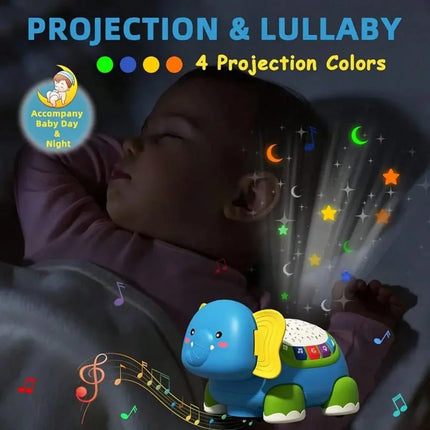 Baby Toys Musical Crawling Turtle Baby Toys with Light Sound Remote Crawling Elephant STEM Children's Early Developmental Gift