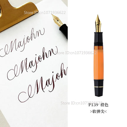 Hot MAJOHN P139 P138 P136 Classic Flex Nib Fountain Pen Flexes Nib Pen Softness Flexare Business Modification Writing Pen ES ER