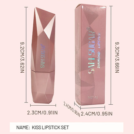 SAM SUGAR  6-color dazzling gold moisturizing long-lasting lipstick Diamond pearl fine sparkle color lipstick
