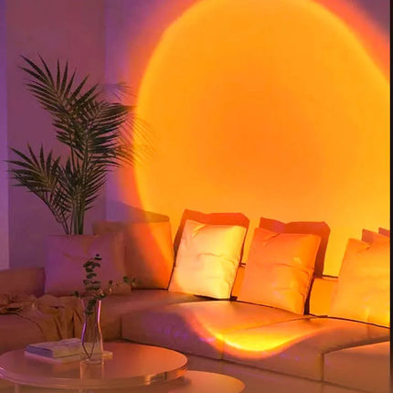 Sunset Lamp Internet Celebrity Bedhead Shooting Sun Never sets USB Live Background Sunset Projection Atmosphere Lamp Floor Lamp