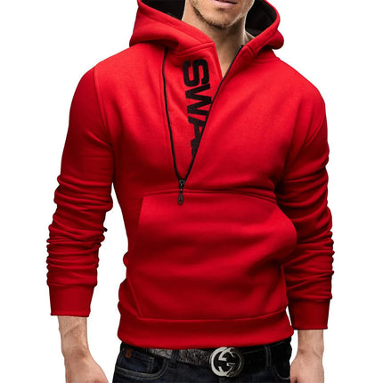 Men's Full Zip Hoodie Jacket Hooded Plain Pocket Sports Outdoor Daily Sports Hot Stamping Designer Basic Casual Sweatshirts