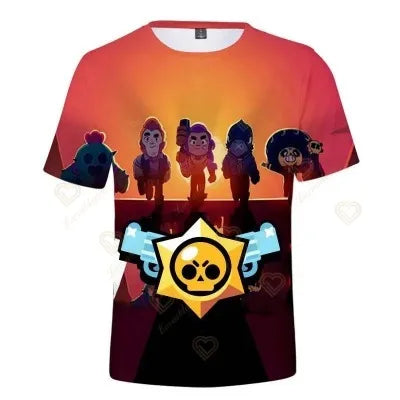 Japanese Anime Games T Shirt Women Men Kids Pullover Stars Gamer Mico Kit Larry & Lawrie Costume Clothing Age 4 7 8 10 11 12 13