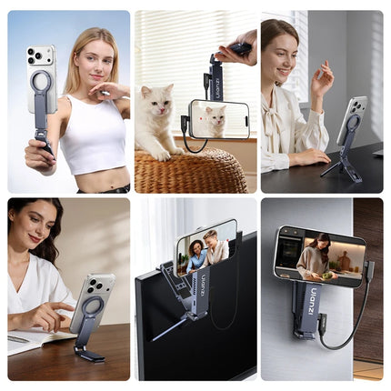 Ulanzi MA58 SSD Enclosure & MagLock Phone Stand Tripod 2 in 1 for iPhone 17 Travel Vlog Tiktok Live Streaming Phone Accessories
