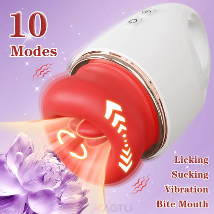 Sex Toys Sucking Vibrator for Women Tongue Licking Clitoris Sucker Female Powerful Clitoral G Spot Nipple Stimulator Adult Goods
