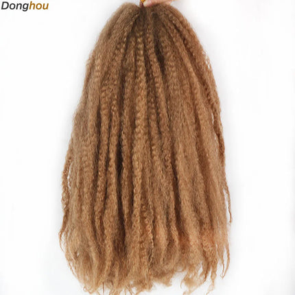 Marley Hair 18 Inch Synthetic Marley Braiding Hair Ombre Black Brown Blonde Grey 350 for Afro Kinky Marley Twist Braiding Hair