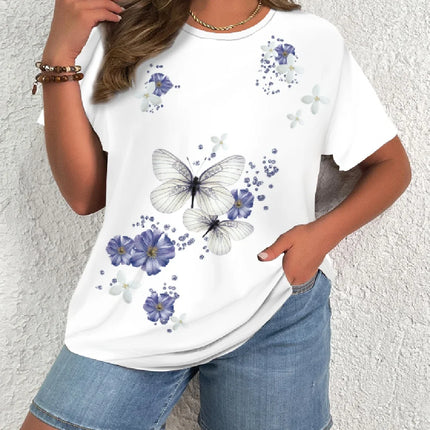 Plus Size Elegant Casual Women's T-Shirt Fashion Loose Temperament Long Sleeve T-Shirt for Holiday Weekend