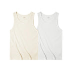 2pcs Beige White / S