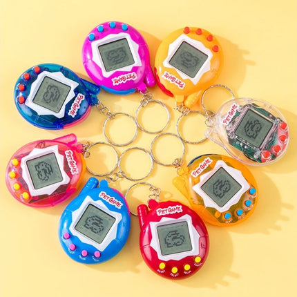 Transparent Case 168 in 1 Tamagotchi Pet Game, Nostalgic Pixel Virtual Cyber Digital Electronic Pet Toy, Mini Portable Funny
