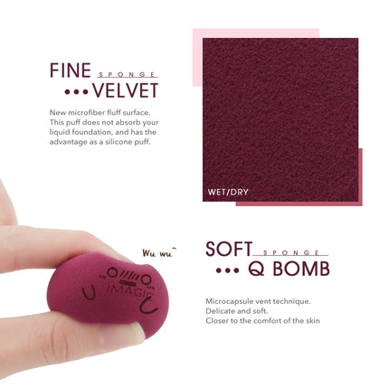 IMAGIC 10PCS/KIT Makeup Sponge Soft For Foundation Concealer Cream Wholesale Healthy Latex Smooth Wet And Dry Women Makeup Tool