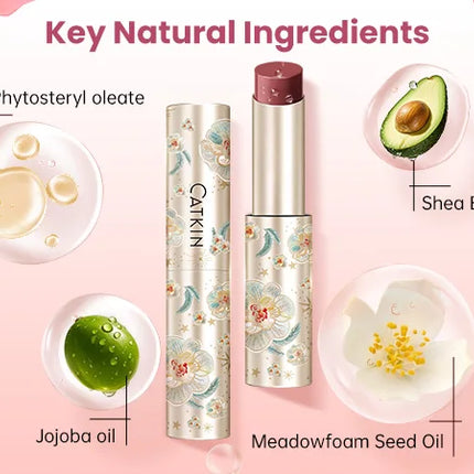 CATKIN GLOSSY LIP BALM Hydrating Lip Balm in 6 Vibrant Colors Moisturize, Protect & Soothe