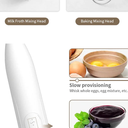 2-in-1 Kitchen Items USB Charging Electric Egg Beater Mini Blender Kitchens Accessories Mixer Household Gadgets Double Head Bar
