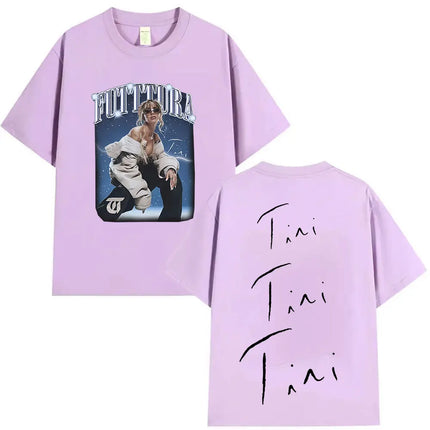Singer TINI STOESSEL Futtura Tour New Album 2025 Graphic T-shirts Men Women Fashion Harajuku Short Sleeve Cotton Tees streetwear
