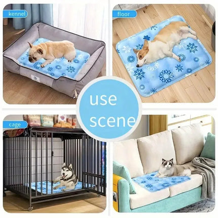 Cute Floor Mat Cool Pet Cooling Mat Self Added Water Dog Cold Bed Mat Portable Durable Pet Ice Cushion For Small Large Dogs