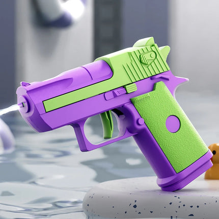 Kids Mechanical Continuous Firing Water Gun Toys High Pressure Mini Pistol Water Guns for Baby Fun Summer Outdoor Beach Pool Toy