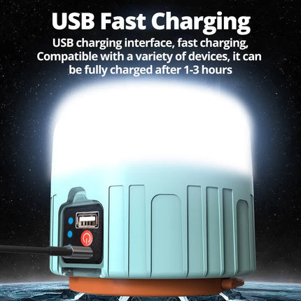 280 Watts Solar LED Camping Light USB Rechargeable Bulb For Outdoor Tent Lamp Portable Lanterns Emergency Lights For BBQ Hiking