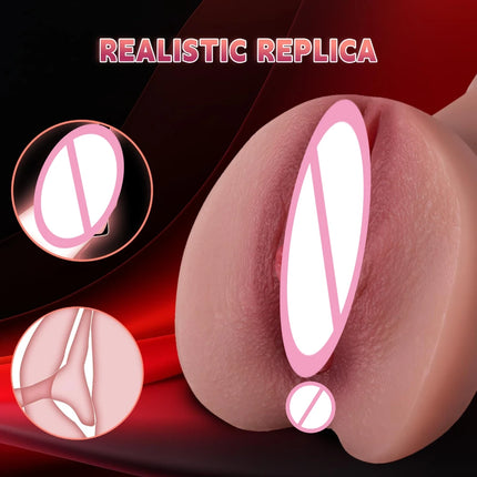 Sex Toys for Men 2-in-1 Artificial Vagina Pussy Anal Soft Silicone Male Masturbator Portable Masturbation Cup Pocket Pussy Porn