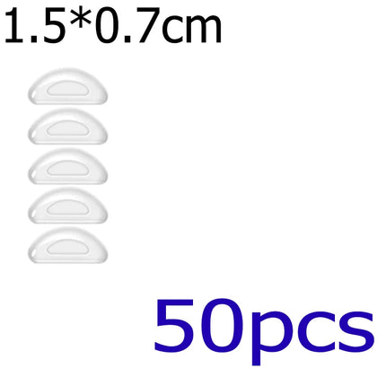 Silicone Non-slip Nose Pads D-shaped Solid Color Glasses Nose Support Long Lasting Eyeglasses Nasal Holder Eyewear Accessories