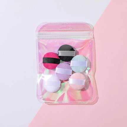 Velvet Mini Finger Puff Detail Makeup Setting Powder Sponge Face Concealer Blending Cosmetic Puff Makeup Tool Random Colors