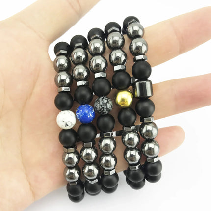 Anti-Swelling Black Obsidian Anklet Bracelet Treatment  Adjustable Weight Loss Magnetic Therapy Magnet Anklet Bracelet Women Men