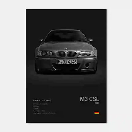 Pop Black And White Poster Wall Art Luxury Supercar F80 M3 M140 GTR HD Oil On Canvas Print Home Living Room Bedroom Decor Gift