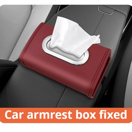 Car tissue box, fashionable leather multi-functional tissue box For Volkswagen VW GTI Passat Polo Golf 3 Jetta Tiguan Touran