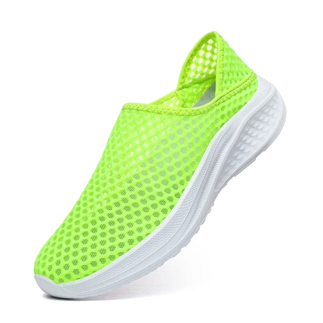 Oiaano Barefoot Man Grey Shoes Mesh Knit Slip On Ultra Light Breathable Soft Bottom Workout Casual Sports Shoes Outdoor Runing
