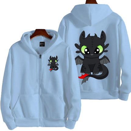 Toothless Cartoon Anime Men Zipper Hoodie Spring Autumn Women Sweatshirt 2026 New Fashion Couple Jackets Clothes Tops