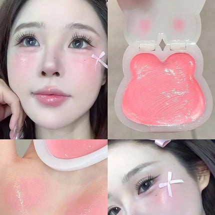 Cappuvini White Rabbit Water Glossy Cream Clear Moisturizing Blush Cream Multi-purpose Ointment Vitality Rouge