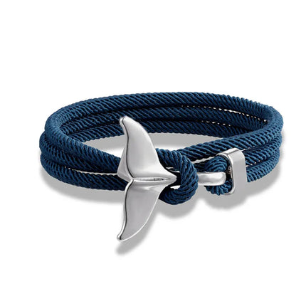 Ocean Style Whale Tail Anchor Bracelet for Men Women Multilayer Adjustable Rope Couple Bracelets Fashion Friendship Jewelry Gift