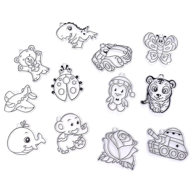 Home Decor Cartoon Birthday Gifts DIY Art Craft Filing Drawing Board Window Painting Toys Sun Catcher Hanger Suncatchers Craft