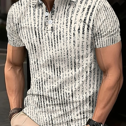 2026 European and American Men's Daily Casual Sports Short Sleeved Polo Shirt Collar Casual Short Sleeved T-shirt
