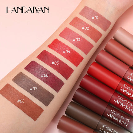 8 Colors Matte Lipstick Long Lasting Waterproof Hydrating Lip Liner Non Sticky Lightweight Velvet Lipliner Moisturizing Cosmetic
