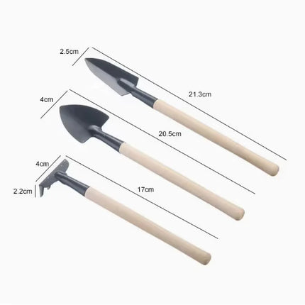 3PC/Set Mini Garden Tool Set Garden Indoor Small Plants Garden Tools With Handles Shovel Rake Portable Hand Planting Tools