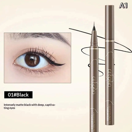 Liquid Eyeliner 0.01mm Super Slim Waterproof Silkworm Eyeliner Quick-drying Sweatproof Long Lasting No Smudging Eye Makeup