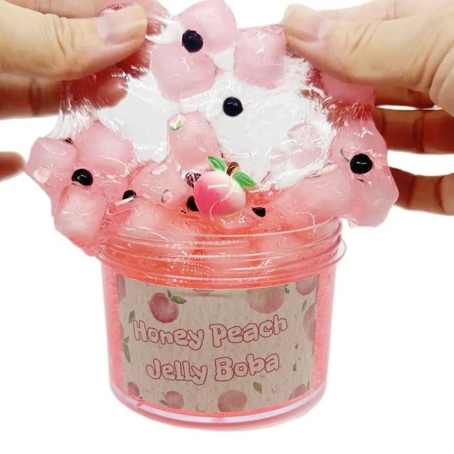 Soft 300ml/70ml Slime Kit Fruit Crunchy Non-Sticky Jelly Cube Slime Glitter Stress Relief Children's Toy Gifts Party Favor Gifts