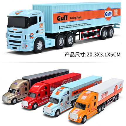 Alloy Car Model Container Transport Truck Engineering Trailer Toy Car Gift Display Collection