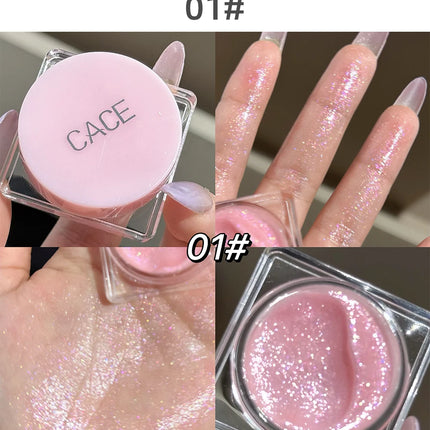 Diamond Sparkle Highlighter Cream Monochrome Shimmering Pearl Silver Face Contour Brighten Makeup Clear Glitter Flash Highlight