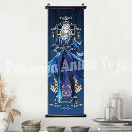 Genshin Impact Poster Anime Hot Games Wall Artwork Hutao Klee Vendi Canvas Painting Print Hanging Scroll Home Decoration Gift