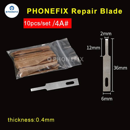 10pcs No.4A 11 18 Scalpel Knife Removal Glue Blades Non-Slip Metal Engraving Craft knives Phone PCB DIY Repair Hand Tools