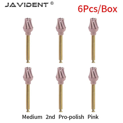 6Pcs/Set Dental Polishing Octopus Wheel Rubber Polishing Low-Speed Bending Machine Eagle Claw Wheel Spiral Flexible Brush