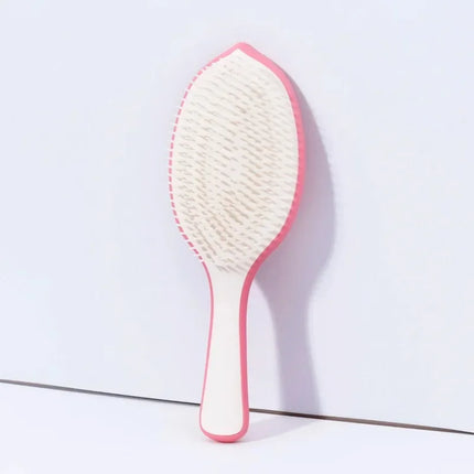 1pcs leaf shaped fine toothed comb hair brush, fluffy skull top non knotted air cushion comb,Special for real hair wigs