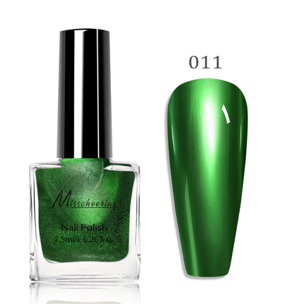 12 Colors Mirror Effect Nail Polish - Metal Chrome No UV Lamp Needed, Quick Dry Long Lasting Nail Lacquer, Professional Salon