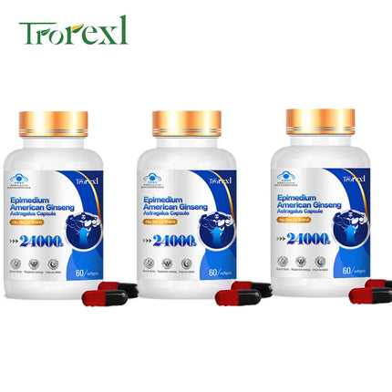Epimedium Capsules | Ginseng & Astragalus | Natural Enlargement Pills for Increase Size & Stamina