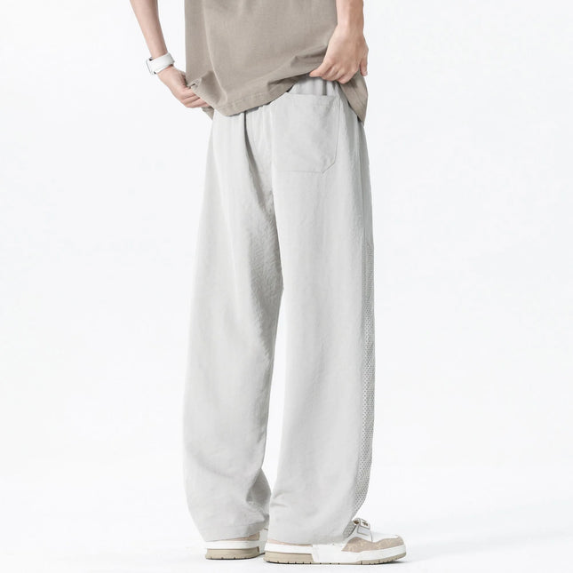 Mesh Men Pants Summer Solid Color Breathable Quick-dry Sports Running Fitness Casual Fashion Men Thin Pants
