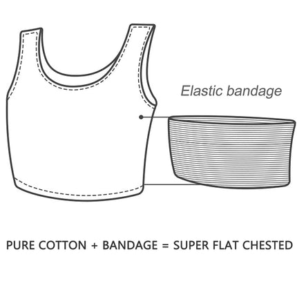 XUJI Women's Tomboy Trans Elastic Chest Binder Breathable Cotton Slim Fit Tank Top