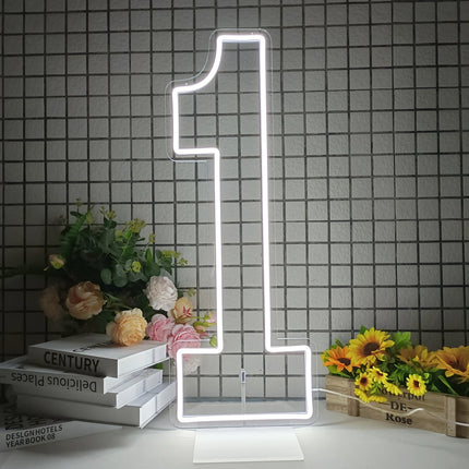 Extra-Large LED Neon Numbers Sign 76cm/100cm Stand up & Wall Mounted for Birthday Wedding Celebration Party Decor