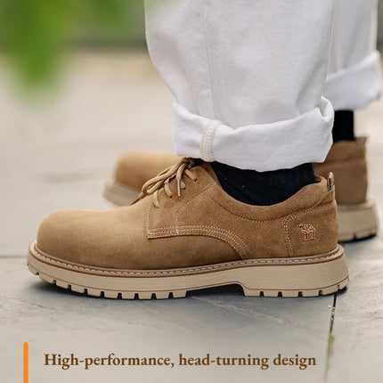 Golden Camel Men's Shoes 2026 New Business Casual Soft-Soled Leather Shoes High-Quality Non-slip Velvet Warm Work Shoe